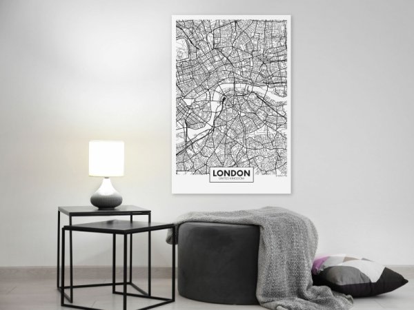 Obraz - Mapa Londynu (1-częściowy) pionowy