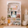 Domek dla lalek Alice 3 piętra 4 pomieszczenia komplet 9 mebelków ECOTOYS