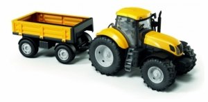 DUŻY TRAKTOR PRZYCZEPA OTWIERANE DRZWI 1:16 #G3