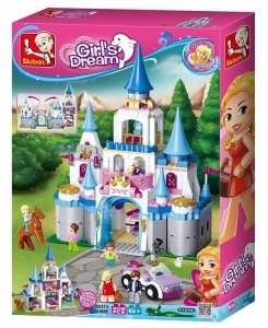 KLOCKI SLUBAN GIRLS SZAFIROWY ZAMEK 815 ELEMENTÓW #CZ
