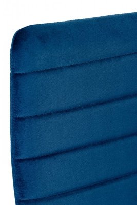 Krzesła z wyprofilowanym oparciem- VELVET NIEBIESKI - 4 sztuki