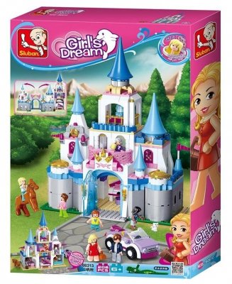 KLOCKI SLUBAN GIRLS SZAFIROWY ZAMEK 815 ELEMENTÓW #CZ
