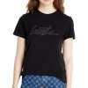 Lacoste t-shirt koszulka damska crew neck czarna TF0238