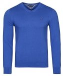 TOMMY HILFIGER SWETER MĘSKI V-NECK NIEBIESKI MW0MW00451