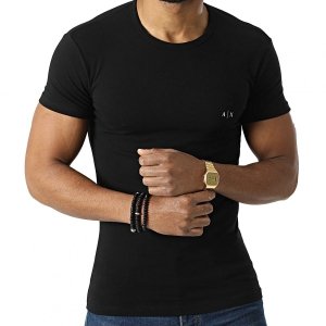 Armani Exchange t-shirt męski koszulka czarny c-neck 956005-CC282-07320