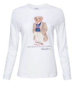 Polo Ralph Lauren longsleeve bluzka damska z misiem
