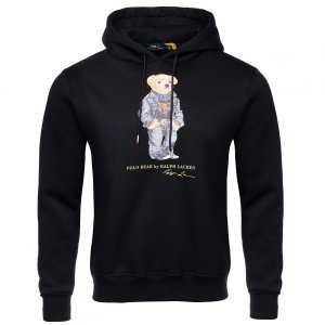 Ralph Lauren Miś Teddy Bear bluza męska kangurka czarna 
