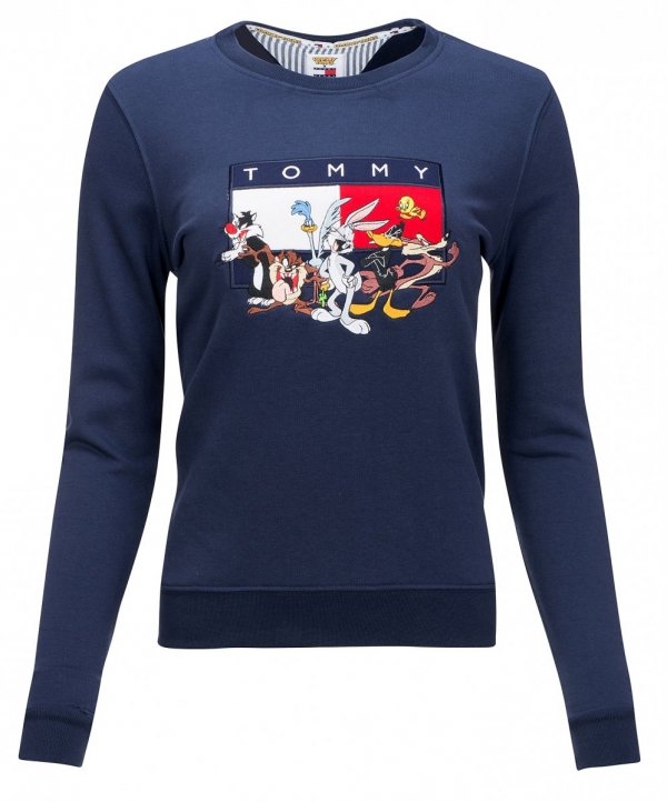 Bluza damska Tommy Hilfiger Jeans  Looney Tunes granatowa