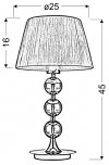 CLARA LAMPKA 1X60W E27 CHROM / BIAŁY