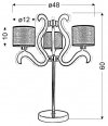 AMBROSIA 3 LAMPKA GABINETOWA 3X40W E14 + 18,4W LED MIEDZIANY