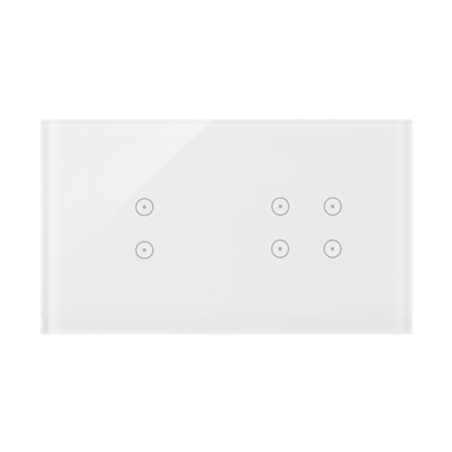 Panel dotykowy 2 moduły 2 pola dotykowe pionowe, 4 pola dotykowe, biała perła
