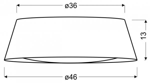 MOLA PLAFON 43 16W LED 6500 K Z ABAŻUREM SZARY