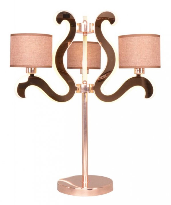 AMBROSIA 3 LAMPKA GABINETOWA 3X40W E14 + 18,4W LED MIEDZIANY