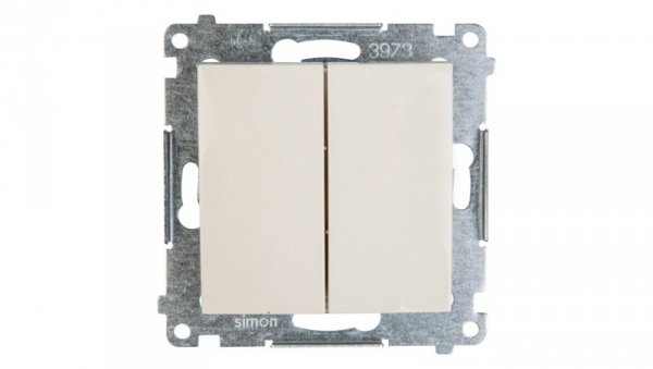 Simon 54 Łącznik bryzgoszczelny świecznikowy IP44, szybkozłącza, kremowy DW5B.01/41