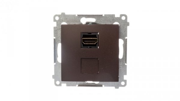 Simon 54 Gniazdo HDMI brąz mat DGHDMI.01/46