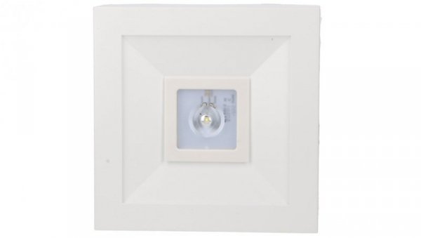 Oprawa awaryjna LOVATO N ECO LED 1W 125lm (opt. otwarta) 3h jednozadaniowa biała LVNO/1W/E/3/SE/AT/WH