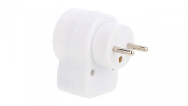 Wtyczka-gniazdo z wyłącznikiem 10A 250V z/u białe R-1WS