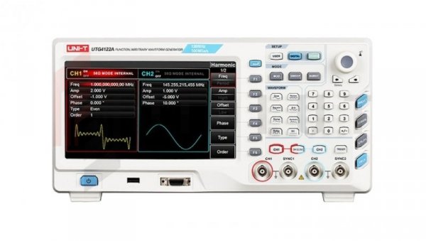 Generator funkcyjny arbitralny 2 kanałowy 120MHz 500MS/s Wyświetlacz 8” TFT LCD UTG4122A 22373