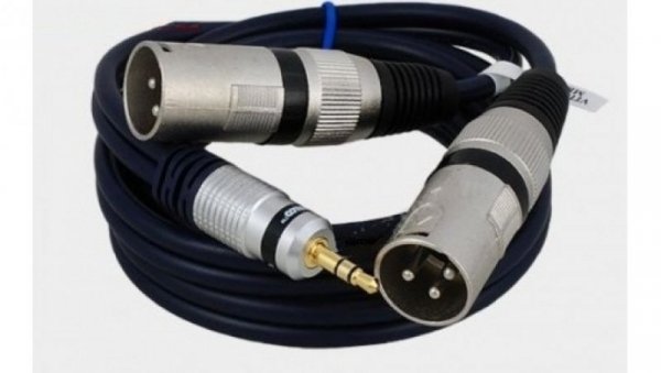 Kabel przyłącze 2x wtyk XLR/wtyk Jack 3.5 stereo MK32/A /5m/