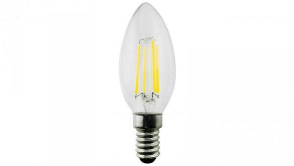 Żarówka filamentowa LED E14, 4W 230V Maclean Energy MCE285 WW ciepła biała 3000K 400lm retro edison ozdobna świeczka