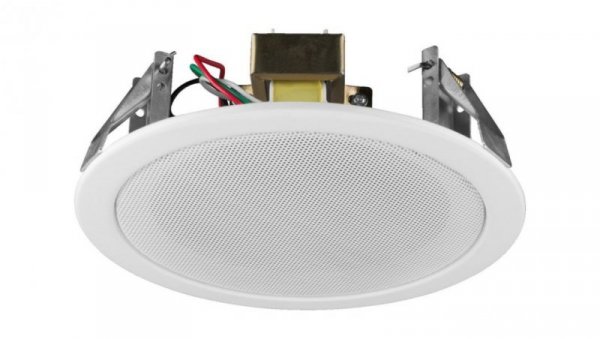 Głośnik sufitowy PA Technika 100V, 3 odczepy mocy 13cm (5) głośnik pełnopasmowy Metalowa obudowa EDL-15
