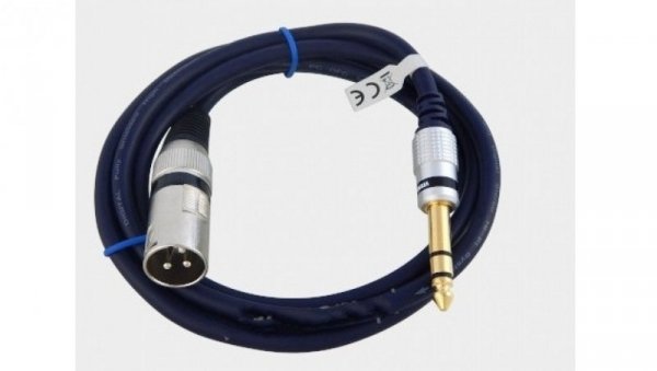 Kabel Przyłącze stereofoniczne audio wtyk XLR 3p Canon - wtyk Jack 6,3 stereo MK36 /3m/