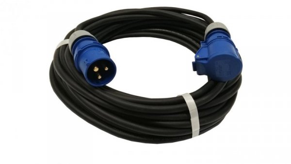 Przedłużacz kempingowy elCORD CEE 16A-3 230V IP44 15m H07RN-F 3G2,5 (gumowy OPD) z wt. i gn. CEE 16A-3P 30J26150