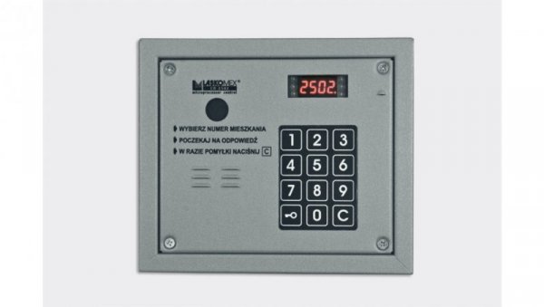 Cyfrowy Panel audio domofon z czytnikiem kluczy iButton Dallas CP-2503TP srebrny