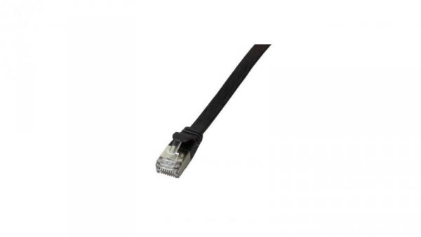 Patchcord płaski U/FTP 1m Cat.6A czarny