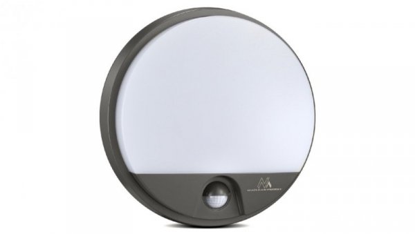 Plafoniera LED z czujnikiem ruchu na podczerwień Maclean MCE291 GR 1100lm 15W IP54 kolor szary