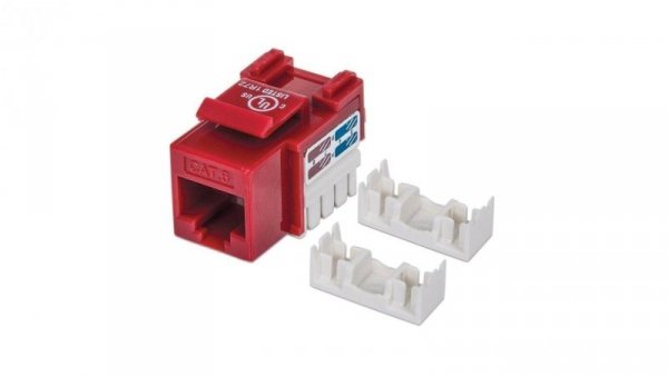 Moduł Keystone RJ45 UTP Cat6 Czerwony 210614