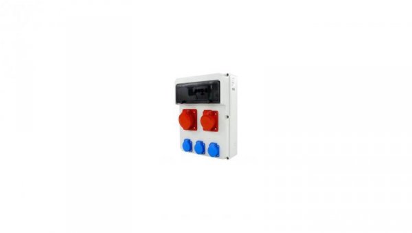 Rozdzielnica siłowa n/t 1x16A 5P 1x32A 5P 3x230V 13-modułowa IP44 275x360x135 NBOX-13M.1