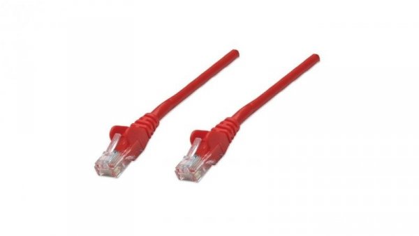 Patch Cord Cat5E UTP 5,0M Czerwony 100 Miedź 319843