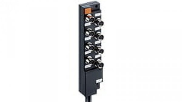 Koncentrator aktuator/sensor z wskaźnikiem funkcyjnym i operacyjnym LED 8-portów gniazdo M8 3-polowy ASBM 8/LED 3-345/15 M