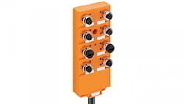 Koncentrator aktuator/sensor z wskaźnikami LED 8-portów gniazda M12 5-polowy 2 sygnały na gniazdo ASBV 8/LED 5-242/15 M