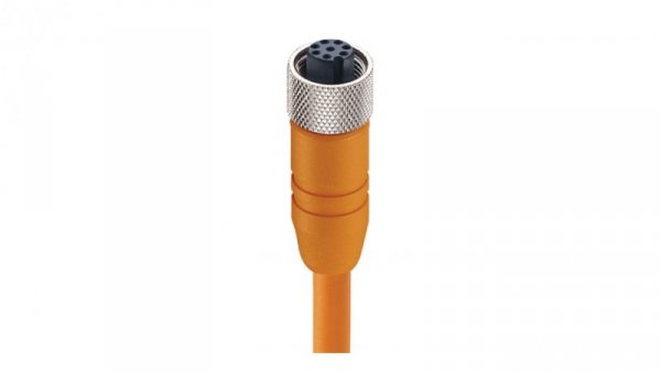 Kabel konfekcjonowany jednostronnie złącze M12 żeńskie proste 8-pinowe kodowanie A ekranowany pomarańczowy PVC RKTS 8-184/20 M