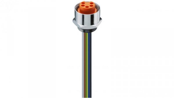 Panelowe złącze zasilające 7/8 żeńskie montaż frontowy, 5-pin(4+PE) srebrna obudowa 230 V AC/DC 9 A 0.50 mm2 RKF 50/11-04