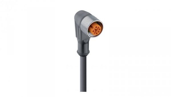 Kabel konfekcjonowany jednostronnie złącze M12 żeńskie kątowe 4-pinowe z gwintem samoblokującym PUR RKWT 4-225/40 M