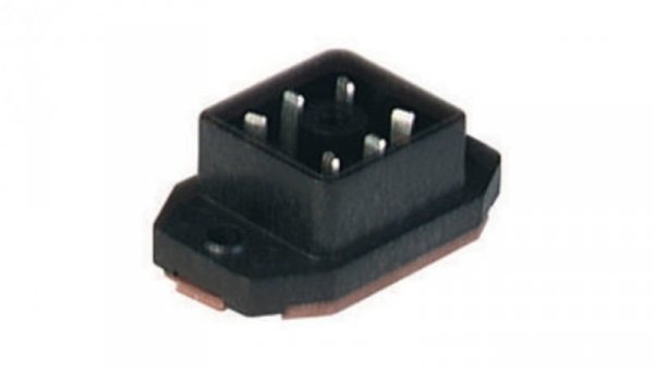 Złącze zasilające panelowe męski montaż tylny PCB 6-pinowy 230 V AC/DC 6A GO 60 FAV M