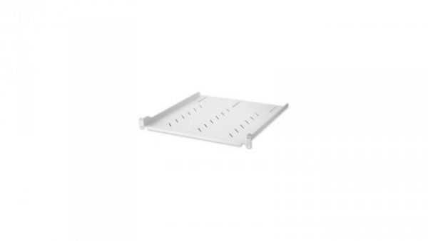 Półka 1U 470mm rack 19, 4 pkt mocowania, perforowana, szara