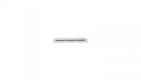 Patch Panel 1U Cat5e STP, 24 porty RJ45, szary