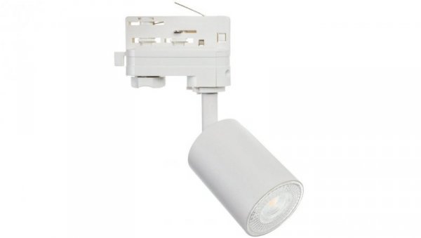 Lampa SIENA-Track-ALU-W/W-3F biała z białym przegubem 1xgu10 LUXsystem-3F (na szynę trzyfazową)