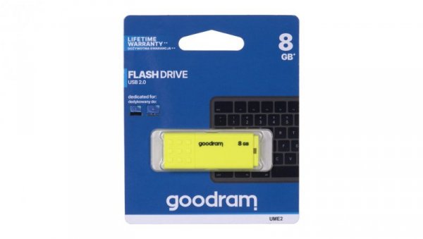 Pendrive GoodRam UME2 UME2-0080Y0R11 (8GB USB 2.0 kolor żółty)