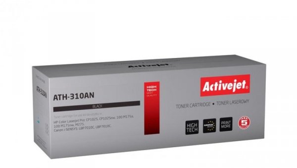 Toner Activejet ATH-310AN (zamiennik Canon, HP 126A CRG-729B, CE310A Premium 1200 stron czarny)