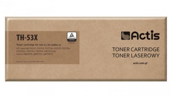 Toner ACTIS TH-53X (zamiennik HP 53X Q7553X, Canon CRG-715H Standard 7000 stron czarny)