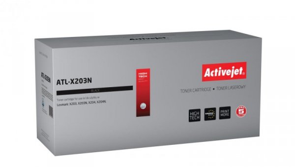 Toner Activejet ATL-X203N (zamiennik Lexmark X203A21G Supreme 2500 stron czarny)