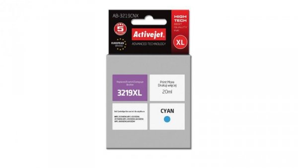 Tusz Activejet AB-3219CNX (zamiennik Brother LC3219C Supreme 20 ml niebieski)