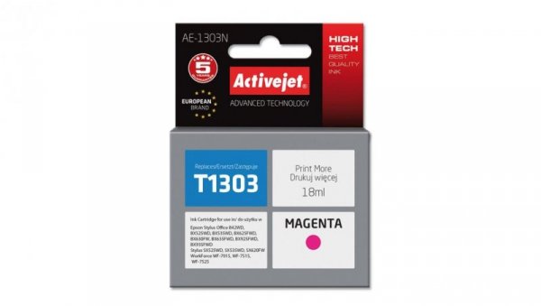 Tusz Activejet AE-1303N (zamiennik Epson T1303 Supreme 18 ml czerwony)