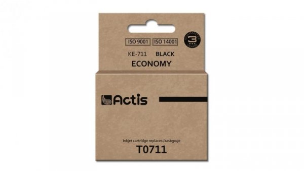 Tusz ACTIS KE-711 (zamiennik Epson T0711, T0891, T1001 Standard 15 ml czarny)