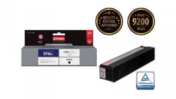 Tusz Activejet AH-970BRX (zamiennik HP 970XL CN625AE Premium 250 ml czarny)